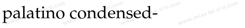 palatino condensed字体转换